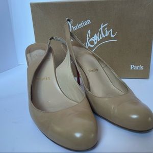 Christian Louboutin Beige Slingbacks 85